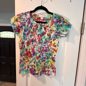~Pink Line~ Colorful Tie-Dye T-Shirt
